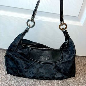 Coach black satchel bag